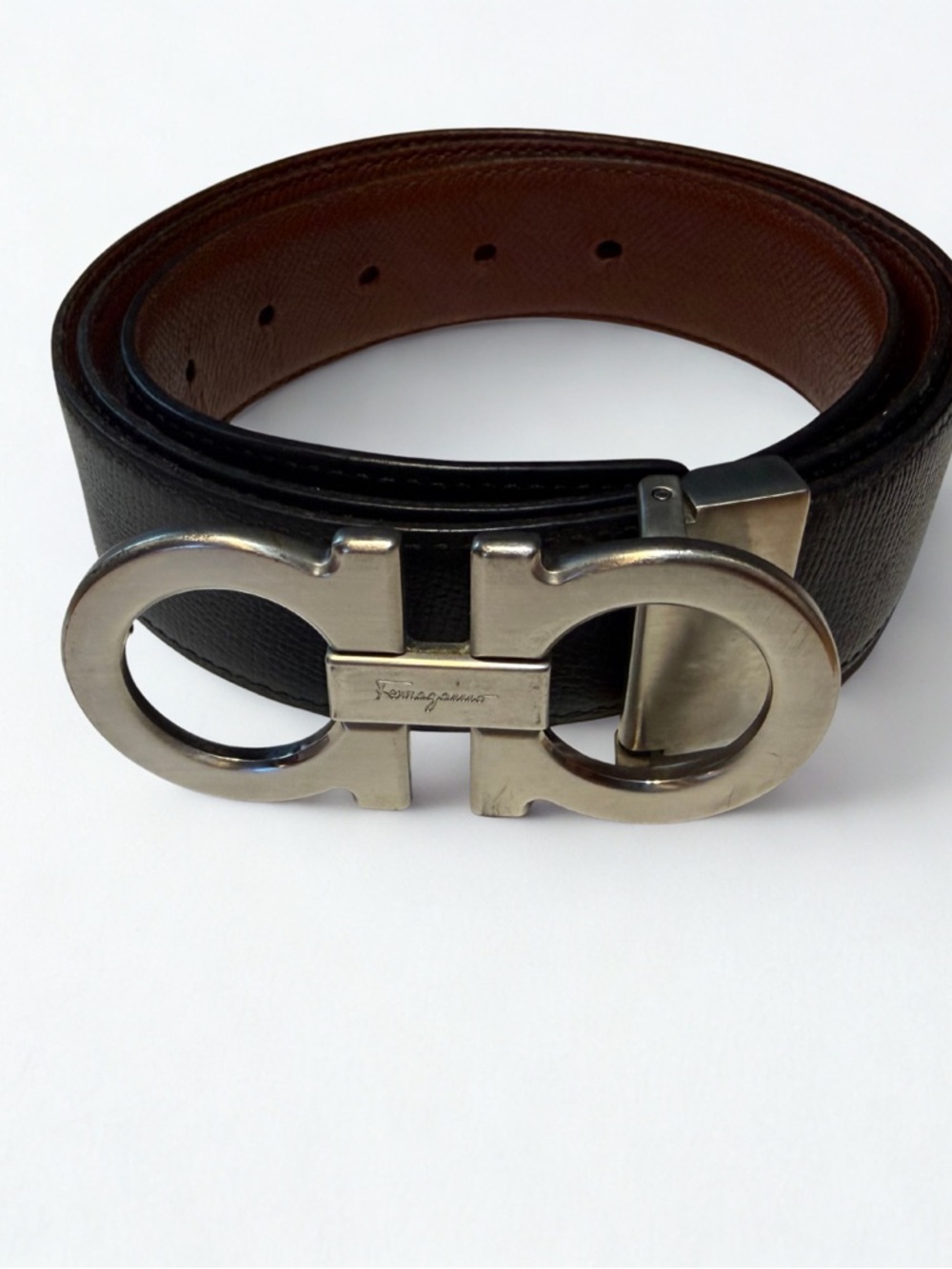 Salvatore Ferragamo Reversible Leather Gancini Belt